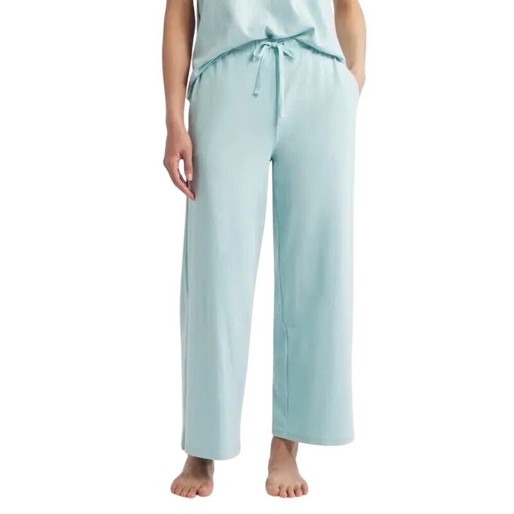 EILEEN FISHER  Organic Cotton Wide Ankle Pants in Pool Blue Size L - Picture 5 of 6